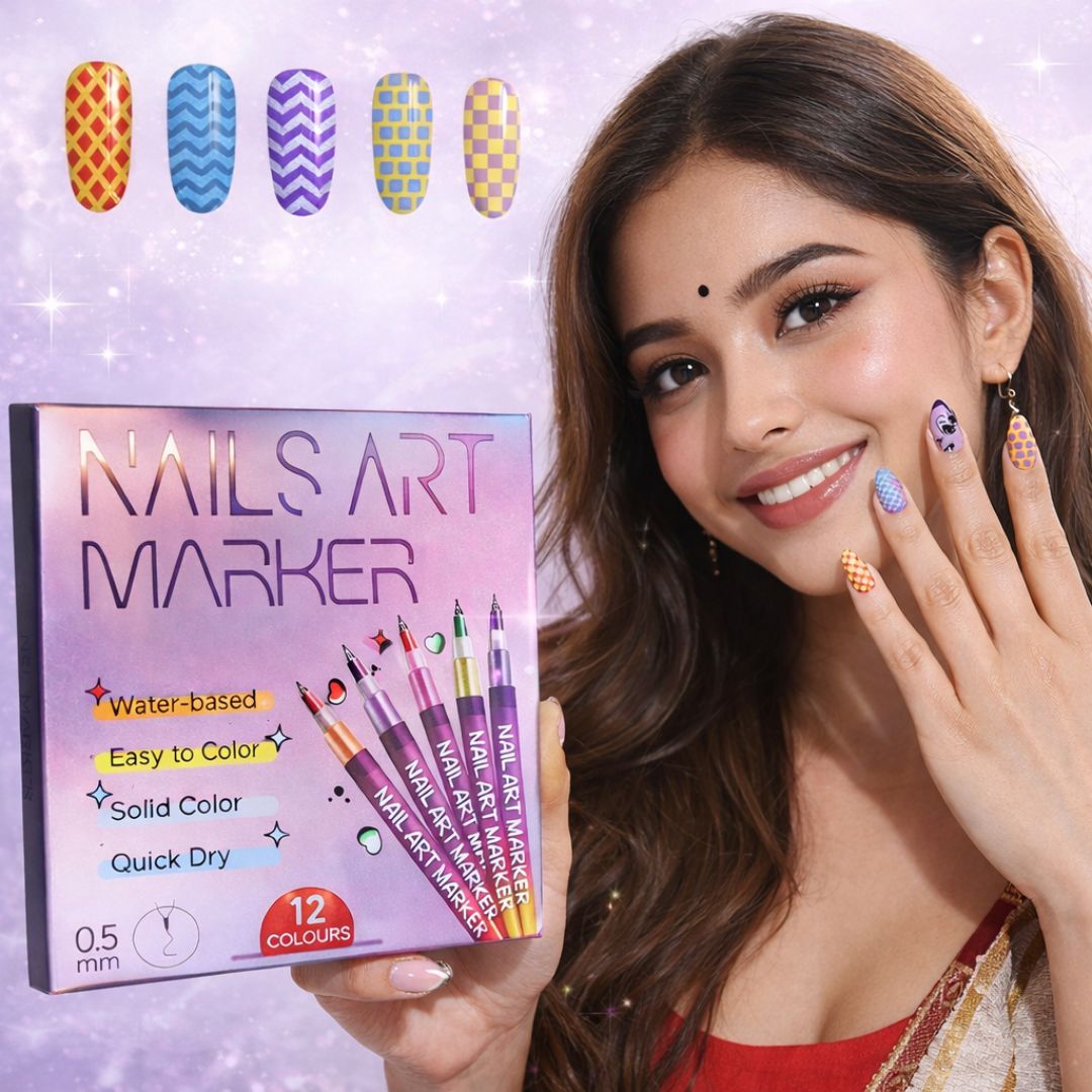 Nail Art Marker Pens | 12 Color Set